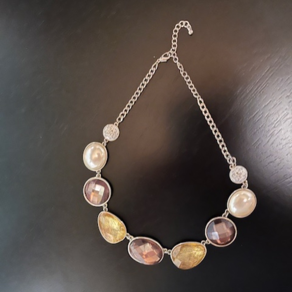 Faux Gemstone Choker Necklace - Picture 6 of 10